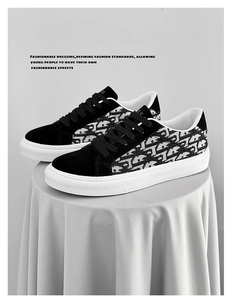 Skateboard Shoes Men Canvas Sneakers Casual Breathable Walking Shoes Lightweight Flat Shoes for Men Street Trend Sport Shoe
