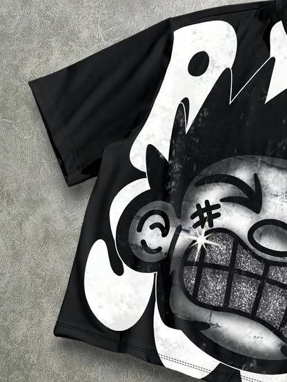 2026 Summer New Men's T-shirt - 3D Trendy Streetwear Pattern Print - Fashionable Street Style - Comfortable and Breathable