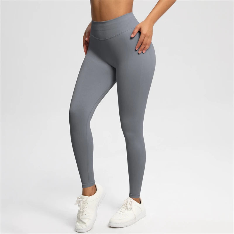 2026 Bum Shaping Leggings Women Seamless Sports Yoga Pants Low Ribbed Band Gym clothes Fitness Workout Scrunch Butt Tight