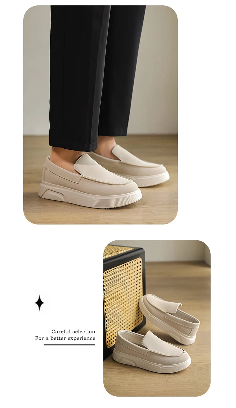 Hot Sale Platform Loafers Man Moccasins Big Size 46 Summer Men's Casual Shoes Comfortable Breathable Slip on Shoes For Men Flats