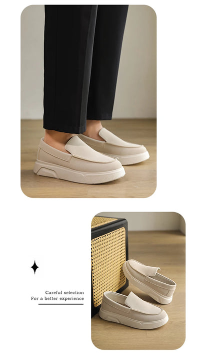 Hot Sale Platform Loafers Man Moccasins Big Size 46 Summer Men's Casual Shoes Comfortable Breathable Slip on Shoes For Men Flats