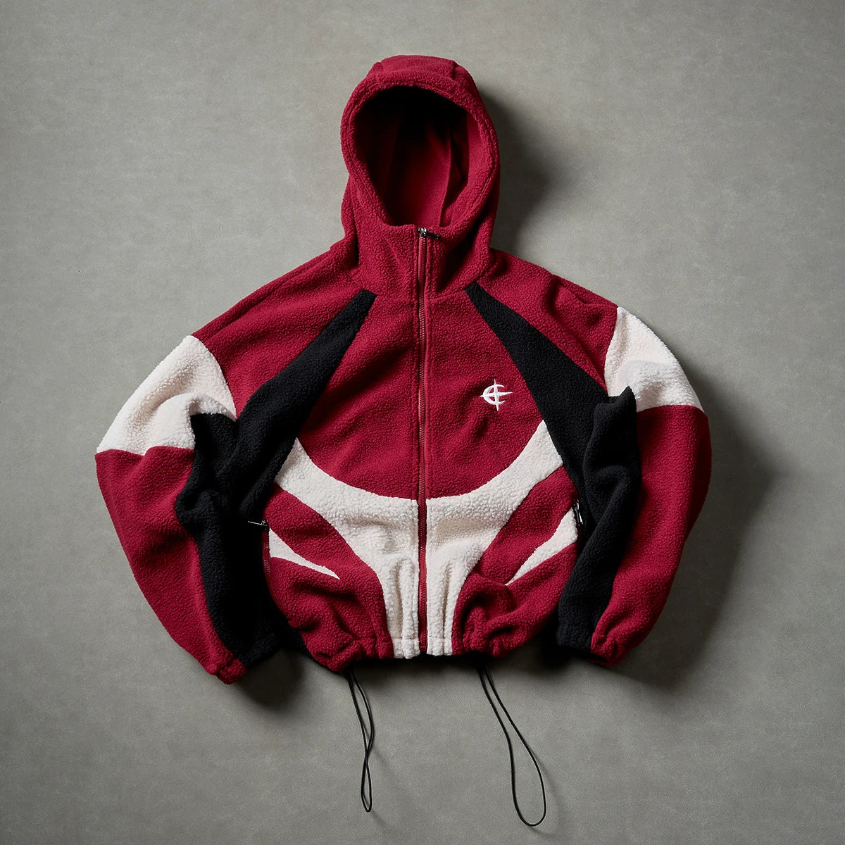 Men's Fleece Patchwork Streetwear Hoodie Jacket