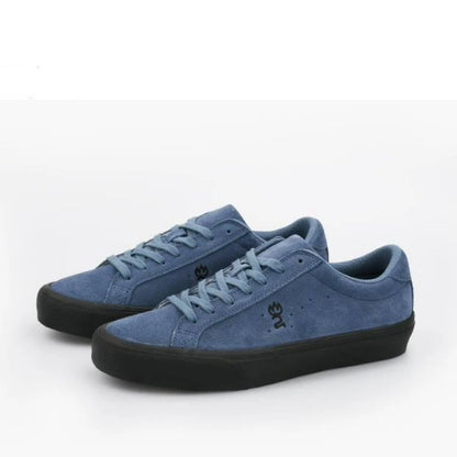 Goluck Designer Skate Shoes For Skateboarding Unisex Suede Leather Blue Trainers  Rubber Sole Sport sneake Walking Casual  Shoe