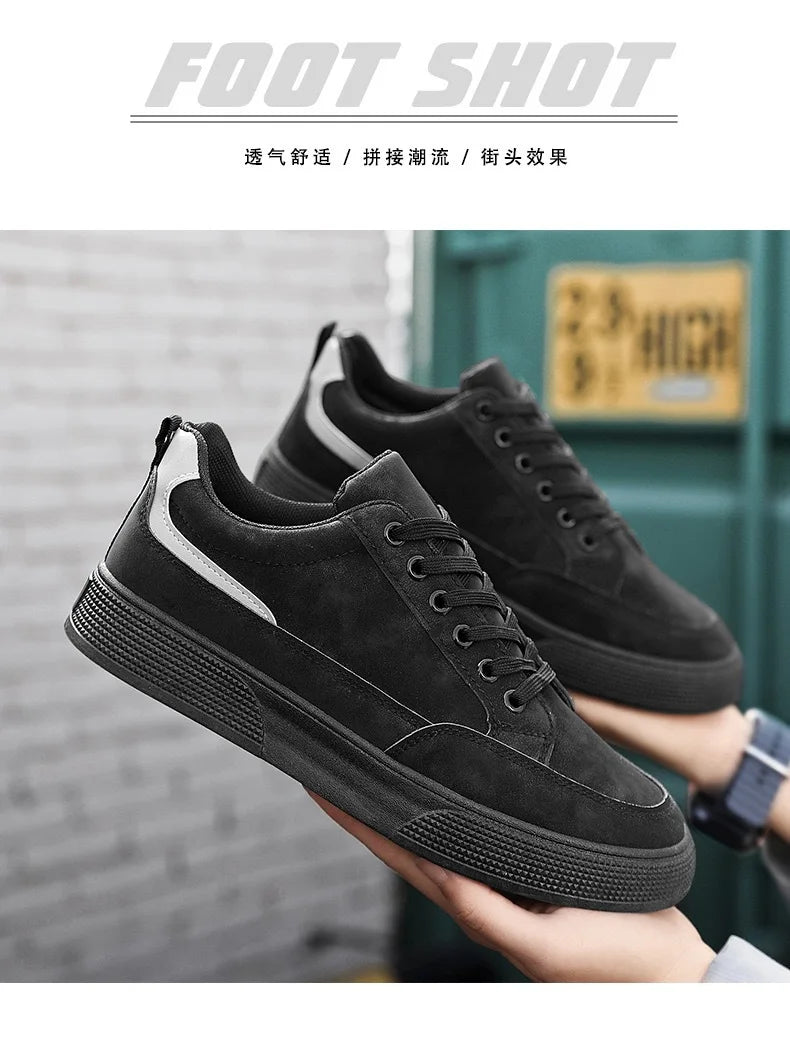 Men's casual sports shoes flat sole design low-top lace style soft soles comfortable and non-skid suitable for daily wear