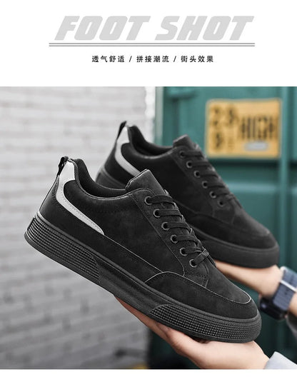 Men's casual sports shoes flat sole design low-top lace style soft soles comfortable and non-skid suitable for daily wear