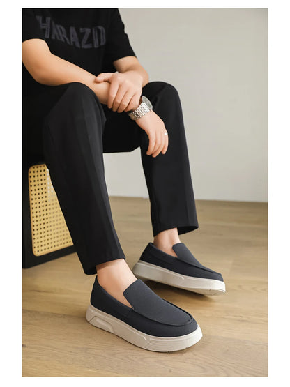 Hot Sale Platform Loafers Man Moccasins Big Size 46 Summer Men's Casual Shoes Comfortable Breathable Slip on Shoes For Men Flats