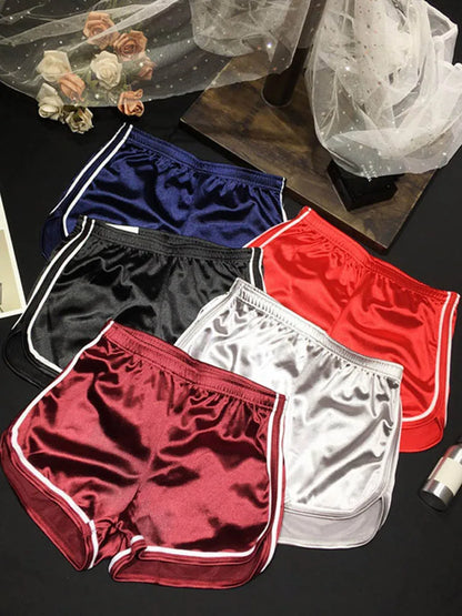 New Women Shorts Summer Silk Slim Beach Casual White Egde Shorts Hot