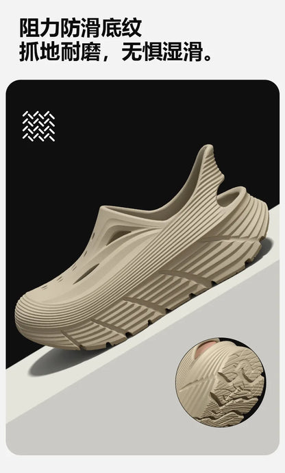 Anti slip hole shoes for men in summer 2026 new anti odor and anti poop feeling, outdoor sports EVA womens outdoor cool slippers