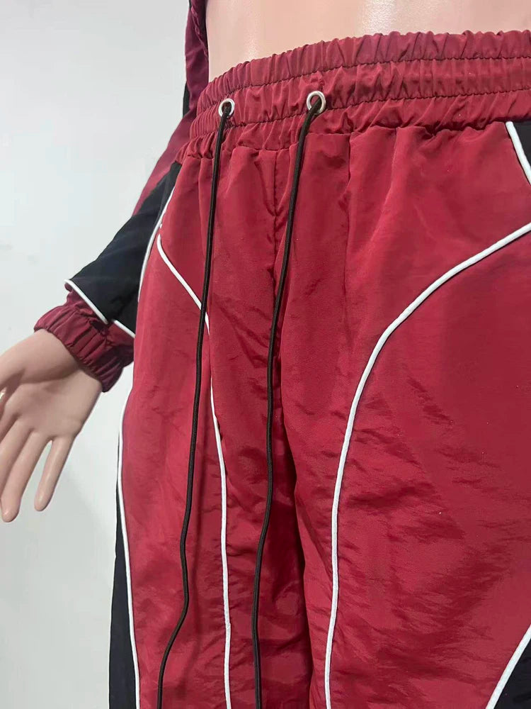Premium Quality Nylon Tracksuit Set Zip-up Jacket Lightweight Waterproof Breathable Windbreaker Sets Training Tracksuits Women