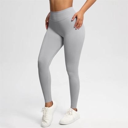 2026 Bum Shaping Leggings Women Seamless Sports Yoga Pants Low Ribbed Band Gym clothes Fitness Workout Scrunch Butt Tight