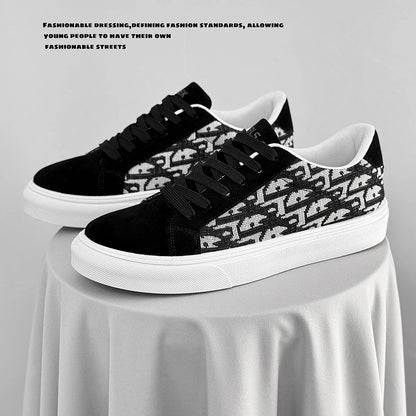 Skateboard Shoes Men Canvas Sneakers Casual Breathable Walking Shoes Lightweight Flat Shoes for Men Street Trend Sport Shoe