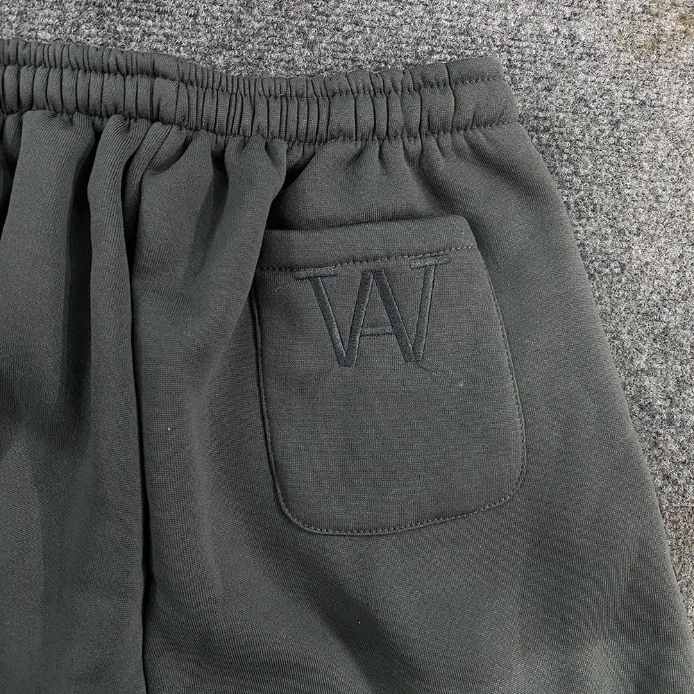 Trendy Letter Embroidery Patchwork Sweatpants Elastic American Sports for Men And Women