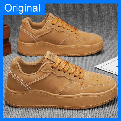 Men Casual Shoes Fashion Comfort Flat Bottomed Wear-resistant Non Slip Teenagers Outdoor Breathe Versatile Walking Board Shoes