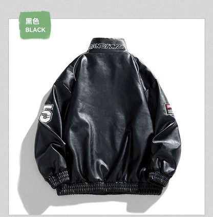 Leather Jacket Men Winter 2025 Motorcycle PU Leather Jacket Mens Stand Collar Casual Windbreaker Ropa De Hombre Slim Coat 7XL