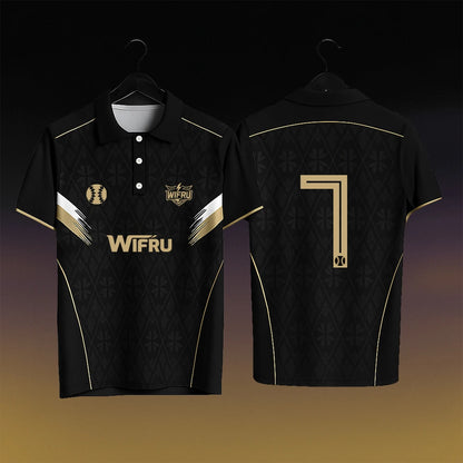 WIFRU Cricket Sports Jersey Men's Outdoor Lightweight Breathable Quick Dry POLO Shirt Youth Trainer Custom Number Uniform Tops