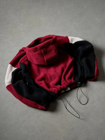 Men's Fleece Patchwork Streetwear Hoodie Jacket