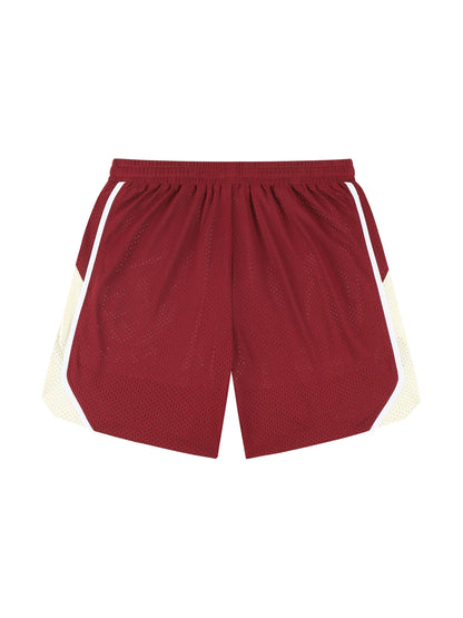 Street Style Breathable Mesh Basketball Shorts for Men Elastic Waistband Gym Shorts with Pockets Training Running Short Pants