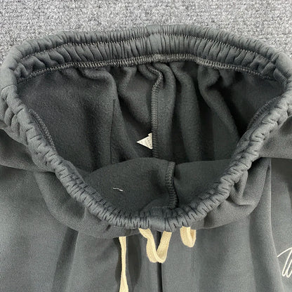 Trendy Letter Embroidery Patchwork Sweatpants Elastic American Sports for Men And Women