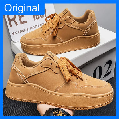 Men Casual Shoes Fashion Comfort Flat Bottomed Wear-resistant Non Slip Teenagers Outdoor Breathe Versatile Walking Board Shoes