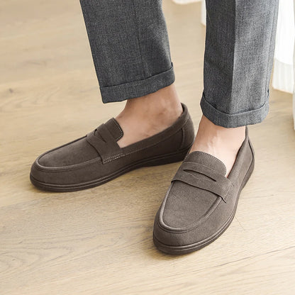 Hot Sale Men's Slip On Loafers Preppy Lightweight Breathable Comfort Outdoor Flats Non Slip Soft Sole Casual Daily Walking Shoes
