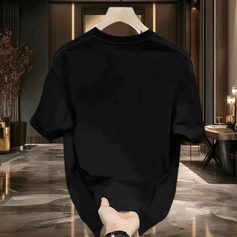 Men's Cotton T-shirts White 5XL T Shirt for Men Casual Summer Wear Anime Cat Print Tee Shirts Black Men Clothing