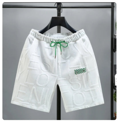 Letters Size 5XL 6XL 7XL 2023 New Fashion knitted Shorts Men Comfortable Elastic Waist Clothing Male Breathable Short Trousers