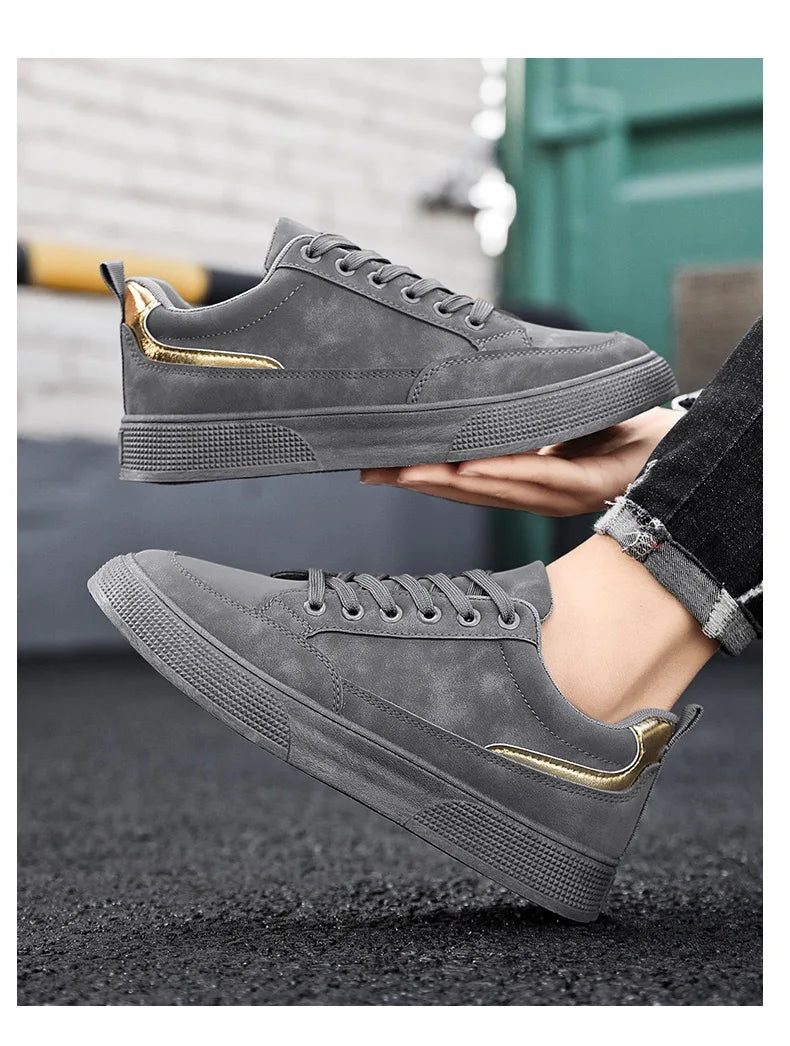 Men's casual sports shoes flat sole design low-top lace style soft soles comfortable and non-skid suitable for daily wear