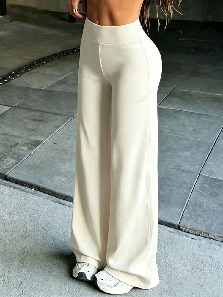 Buttery Soft Sports Straight Leg Pants Stretchy High Waist Loose Wide baggy Trousers Suitable For Fitness Workout Outdoor Sports