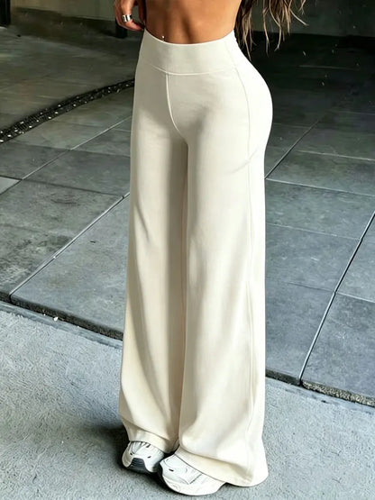 Buttery Soft Sports Straight Leg Pants Stretchy High Waist Loose Wide baggy Trousers Suitable For Fitness Workout Outdoor Sports