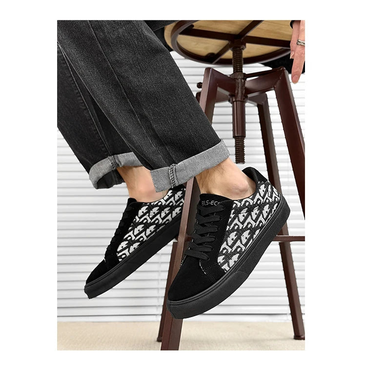 Skateboard Shoes Men Canvas Sneakers Casual Breathable Walking Shoes Lightweight Flat Shoes for Men Street Trend Sport Shoe