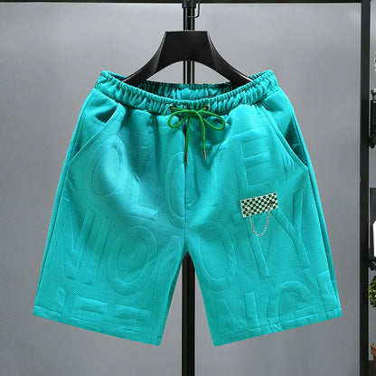 Letters Size 5XL 6XL 7XL 2023 New Fashion knitted Shorts Men Comfortable Elastic Waist Clothing Male Breathable Short Trousers