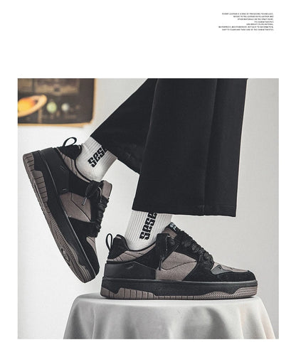 Men's Run Sneaker Walking Leather Shoes Youth Casual Cricket Shoes Fashion Trend Board Shoes Comfort Skateboard Shoes