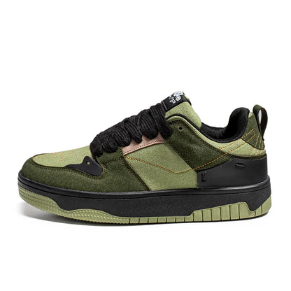 Men's Run Sneaker Walking Leather Shoes Youth Casual Cricket Shoes Fashion Trend Board Shoes Comfort Skateboard Shoes