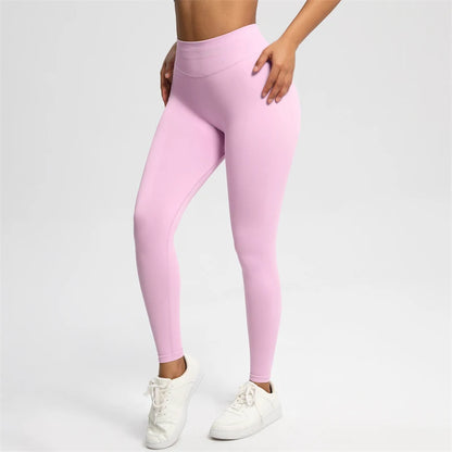 2026 Bum Shaping Leggings Women Seamless Sports Yoga Pants Low Ribbed Band Gym clothes Fitness Workout Scrunch Butt Tight