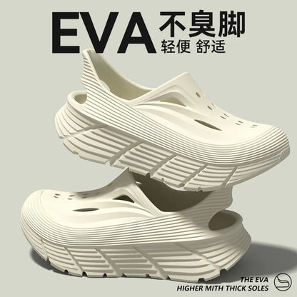 Anti slip hole shoes for men in summer 2026 new anti odor and anti poop feeling, outdoor sports EVA womens outdoor cool slippers