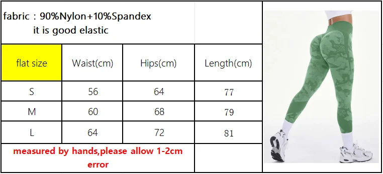Women Camouflage Leggings Gym Fitness Athletic Workout Elastic Scrunch Leggins Yoga Pants Sports High Waist Training Tights