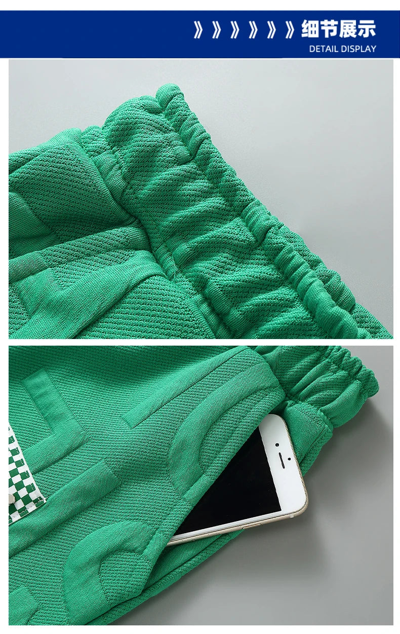 Letters Size 5XL 6XL 7XL 2023 New Fashion knitted Shorts Men Comfortable Elastic Waist Clothing Male Breathable Short Trousers