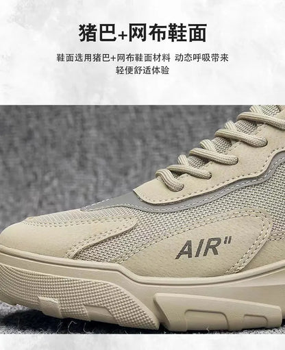 New Climbing Safety Shoes for Men Mesh Breathable Outdoor Sports Trend Low-top Skating Shoe Male Light Non-slip Platform Sneaker