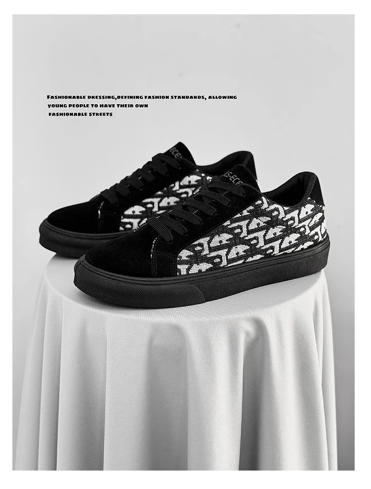 Skateboard Shoes Men Canvas Sneakers Casual Breathable Walking Shoes Lightweight Flat Shoes for Men Street Trend Sport Shoe