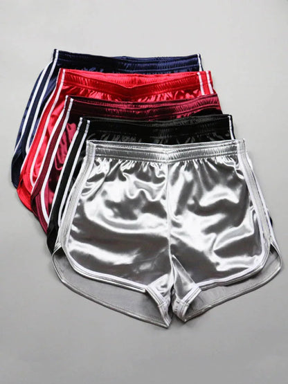 New Women Shorts Summer Silk Slim Beach Casual White Egde Shorts Hot