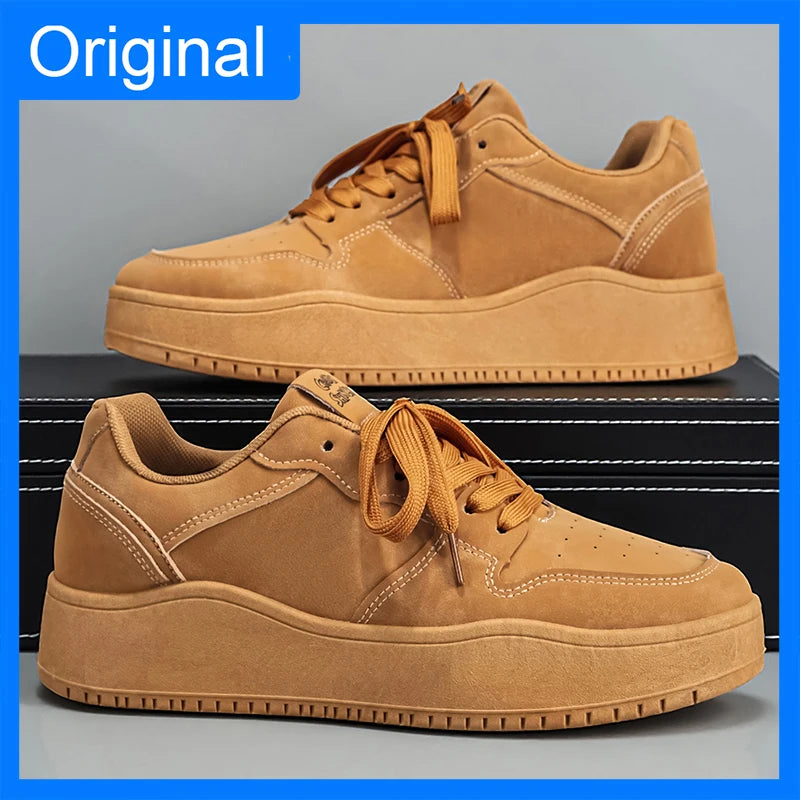 Men Casual Shoes Fashion Comfort Flat Bottomed Wear-resistant Non Slip Teenagers Outdoor Breathe Versatile Walking Board Shoes