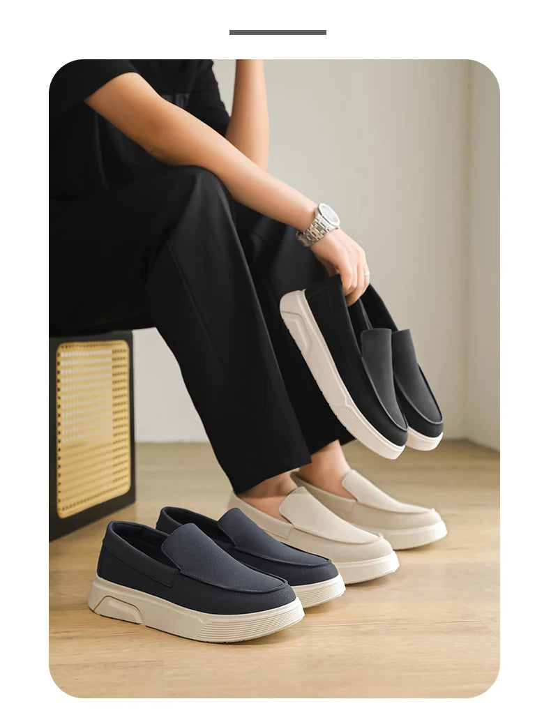 Hot Sale Platform Loafers Man Moccasins Big Size 46 Summer Men's Casual Shoes Comfortable Breathable Slip on Shoes For Men Flats