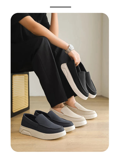 Hot Sale Platform Loafers Man Moccasins Big Size 46 Summer Men's Casual Shoes Comfortable Breathable Slip on Shoes For Men Flats