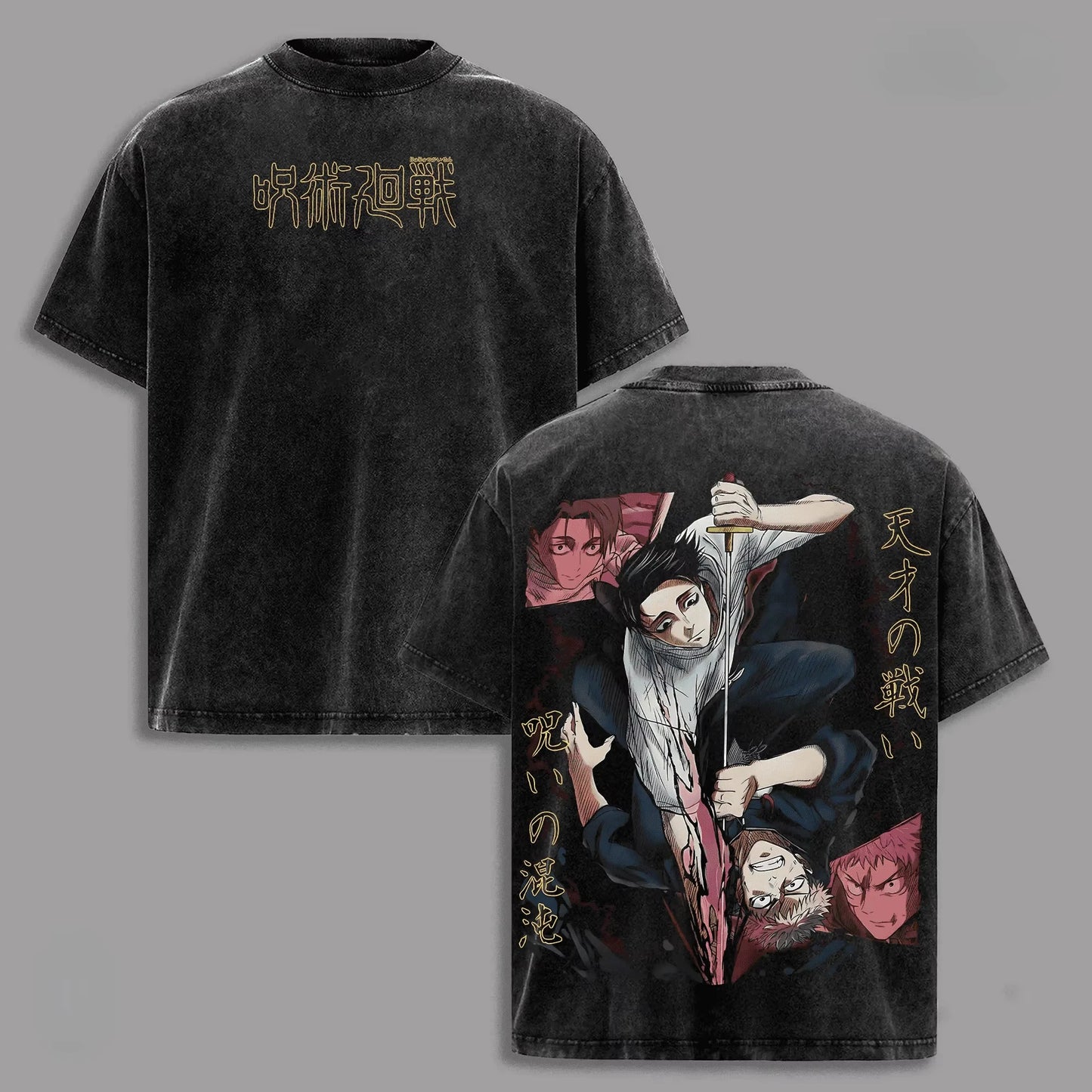 2026 Anime Jujutsu Kaisen T Shirt Okkotsu Yuta Washed Oversized T-shirt for Men's Clothing Summer Casual  Cotton Tees Tops