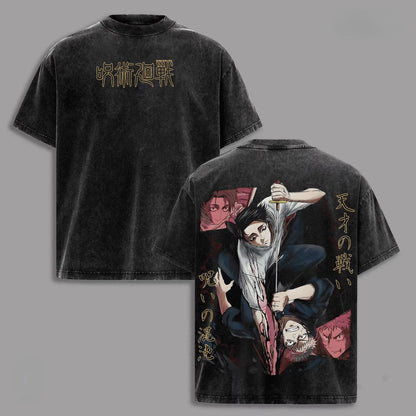 2026 Anime Jujutsu Kaisen T Shirt Okkotsu Yuta Washed Oversized T-shirt for Men's Clothing Summer Casual  Cotton Tees Tops