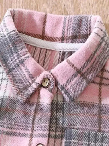 1PCS Autumn Blouses & Shirts New Spring Boy Shirt Plaid Long-sleeved Children's Fashion Tops Boys Handsome Spring Jacket Shirt