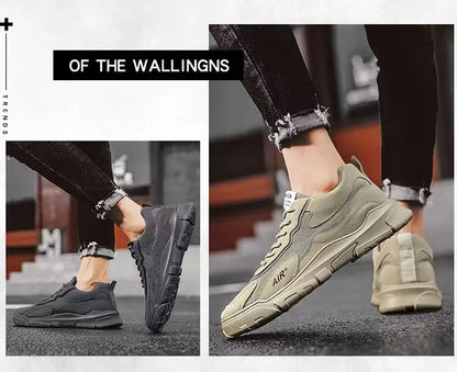 New Climbing Safety Shoes for Men Mesh Breathable Outdoor Sports Trend Low-top Skating Shoe Male Light Non-slip Platform Sneaker