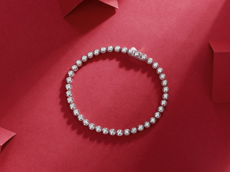 Galaxy Dream - A Luxurious And Fashionable Light Luxury Jewelry Silver Bracelet Set With Top-quality Moissanite, S925 Silver-plated Platinum