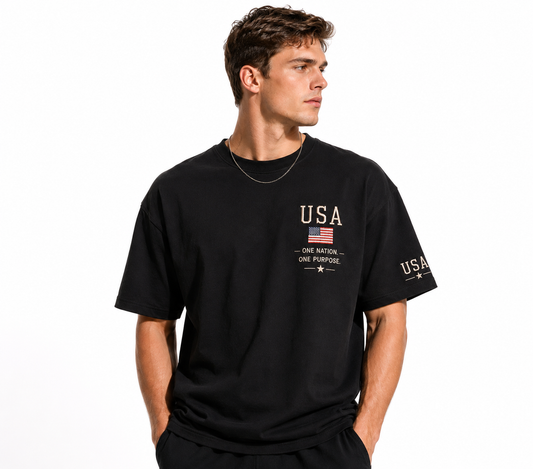 USA One Nation One Purpose Oversized Tee