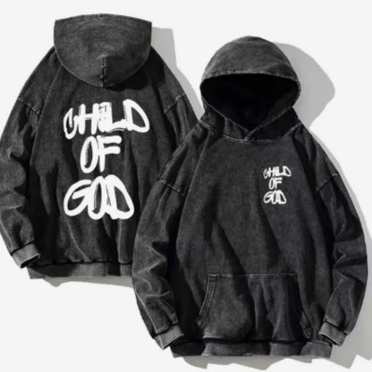 360g Heavy Cotton Distressed Washed Hoodie Drop-shoulder Loose Fit Sweatshirt